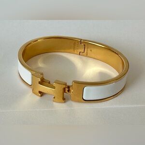 Hermes Bracelet Clic H - white - PM
